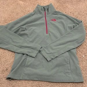 womens fleece north face quarter zip